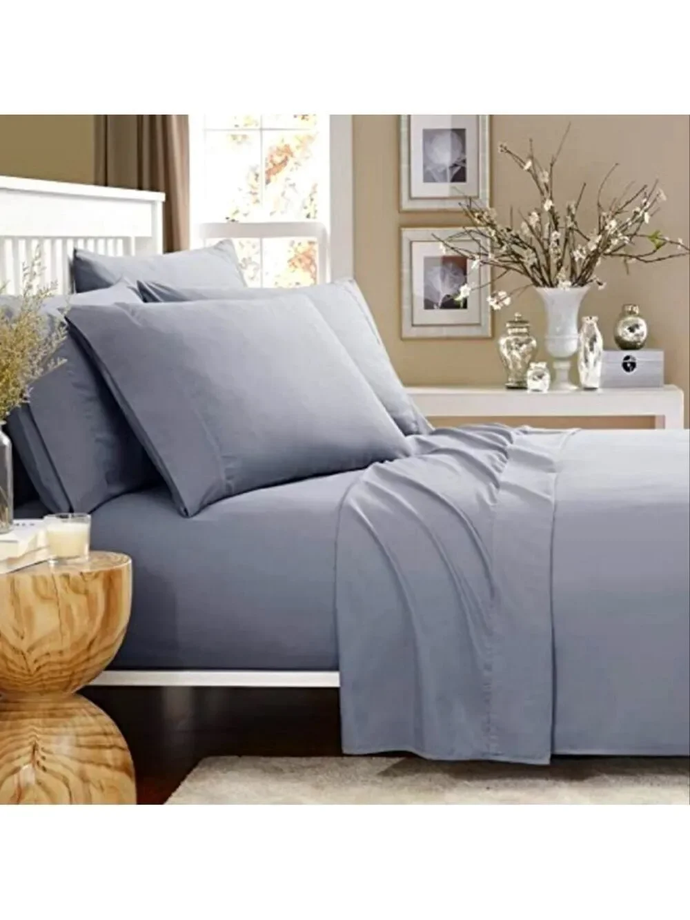 HOTEL SHEET SET KING DARK GREY 6 PIECE ULTRA SOFT